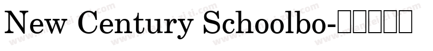 New Century Schoolbo字体转换